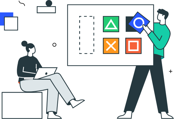 Agile business transformation illustration